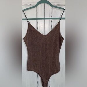 Bodysuit Size Medium By LA Hearts a Little Sparkle In There Pinkish/Black
